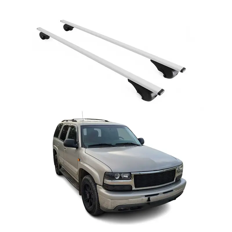 2007-2014 Chevrolet Suburban Tahoe Barres de toit transversales Acier Argent