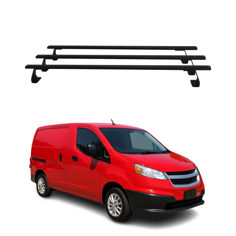 2009-2020 Nissan NV200 Barres transversales de coffre Acier noir 3 Pcs