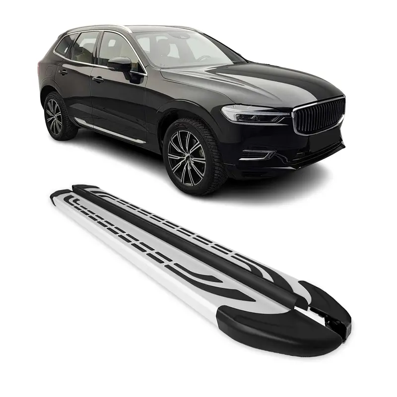 2018-2026 Volvo XC60 Marchepieds latéraux pédale 2Pcs Alu Gris