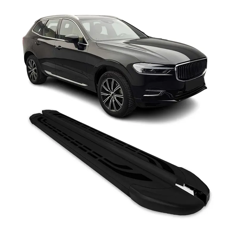 2018-2026 Volvo XC60 Marchepieds latéraux pédale Aluminium Noir 2Pcs