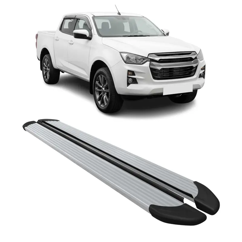 2019-2026 Isuzu D-max III Marchepieds Latéraux pédale Aluminium Argent 2Pcs