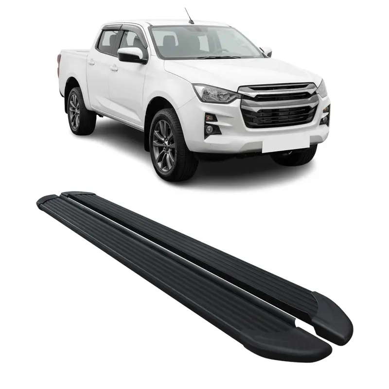 2019-2026 Isuzu D-max III Marchepieds Latéraux pédale Aluminium Noir 2Pcs