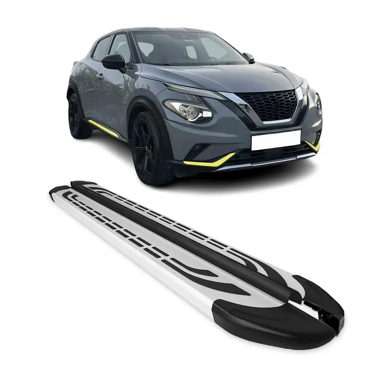2019-2026 Nissan Juke II Marchepieds Latéraux pédale Aluminium Gris 2Pcs
