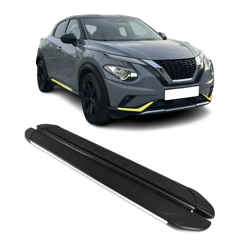 2019-2026 Nissan Juke II Marchepieds latéraux pédale Aluminium Gris Noir 2Pcs