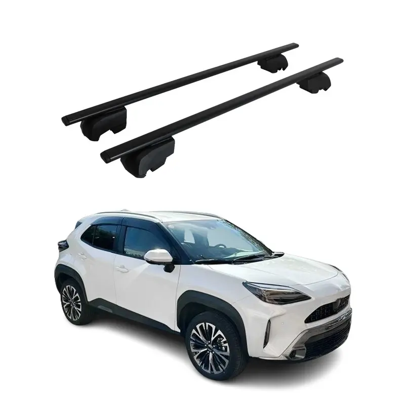 2020-2023 TOYOTA YARIS CROSS XP210 Barres de toit Transversales Acier Noir ABE