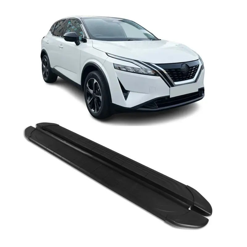 2021-2024 Nissan Qashqai III J12 Marchepieds latéraux pédale Aluminium Noir