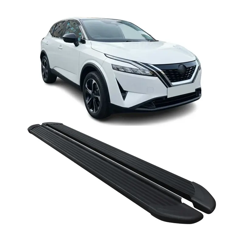 2021-2024 Nissan Qashqai III J12 Marchepieds latéraux pédale Noir 2Pcs Aluminium