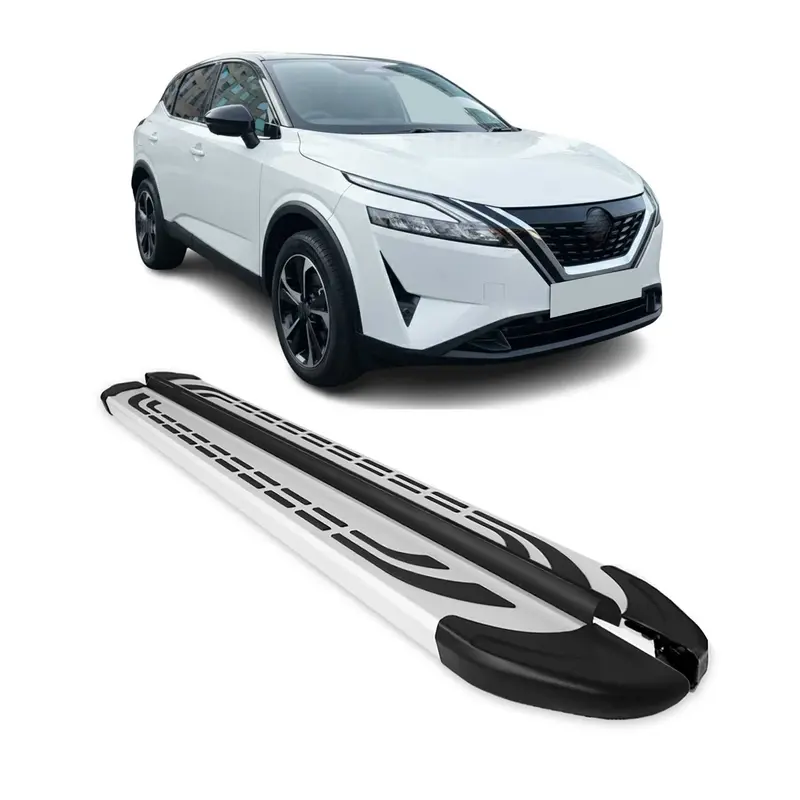 2021-2026 Nissan Qashqai III J12 Marchepieds Latéraux pédale Aluminium Gris 2Pcs