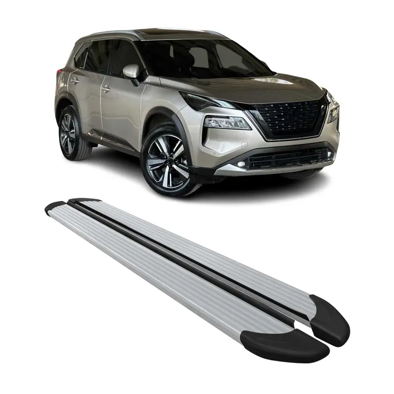2022-2026 Nissan X-Trail Marchepieds latéraux pédale Aluminium 2x Gris