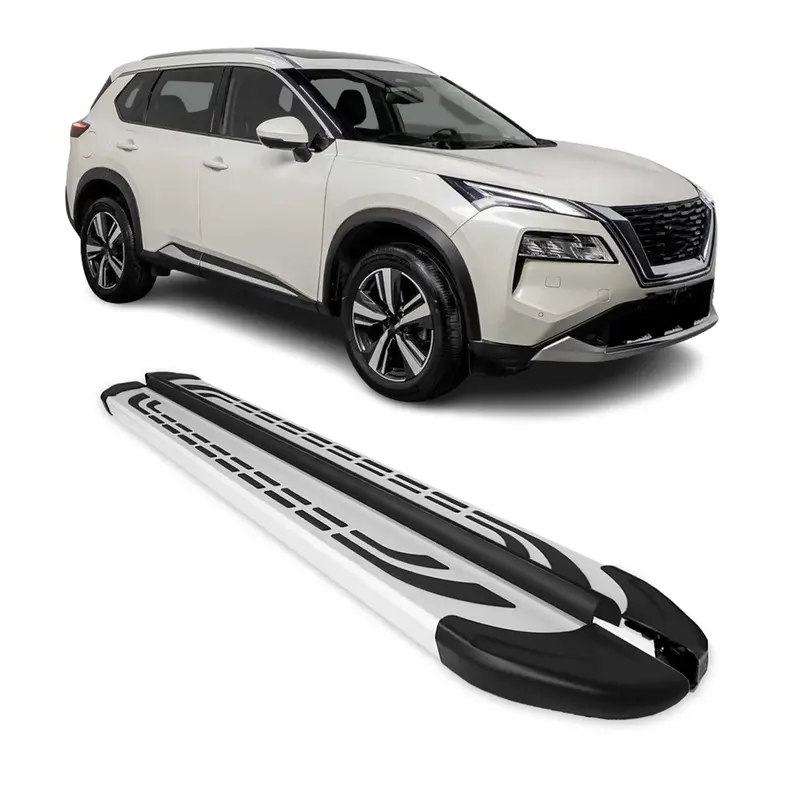 2022-2026 Nissan X-Trail Marchepieds Latéraux pédale Aluminium Gris 2Pcs