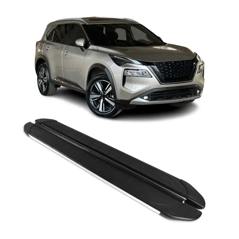 2022-2026 Nissan X-Trail Marchepieds latéraux pédale Aluminium Gris Noir 2x