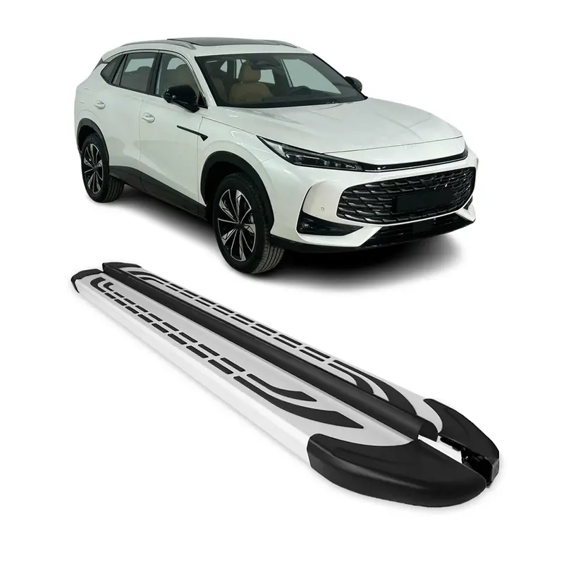 2024-2026 MG HS II Marchepieds Latéraux pédale Aluminium Gris 2Pcs