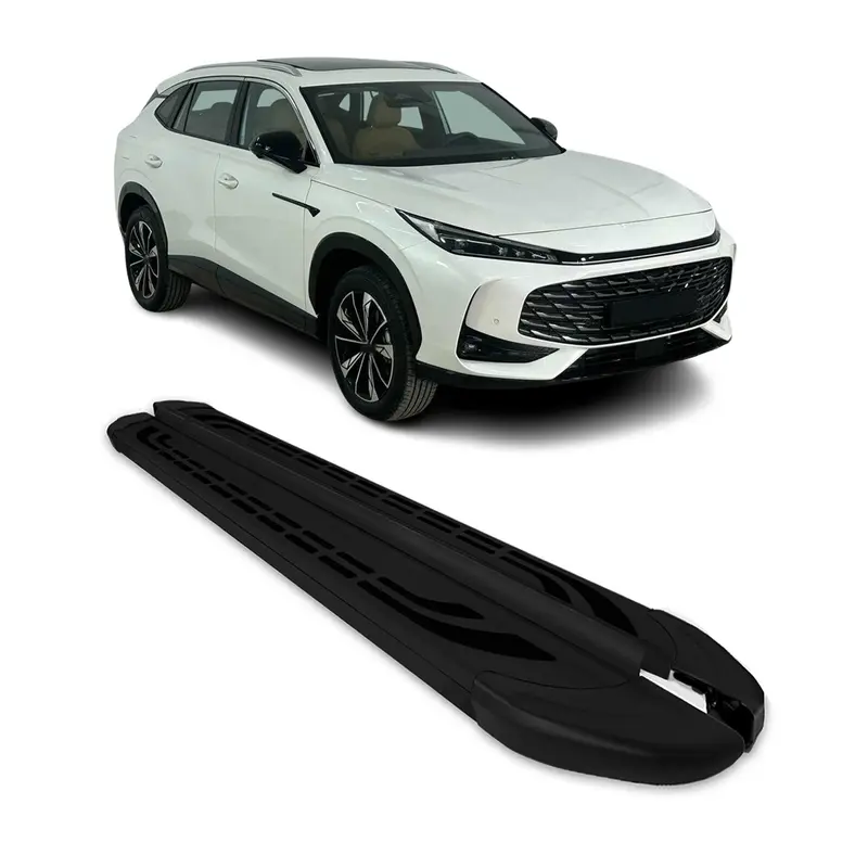 2024-2026 MG HS II Marchepieds Latéraux pédale Aluminium Noir 2Pcs