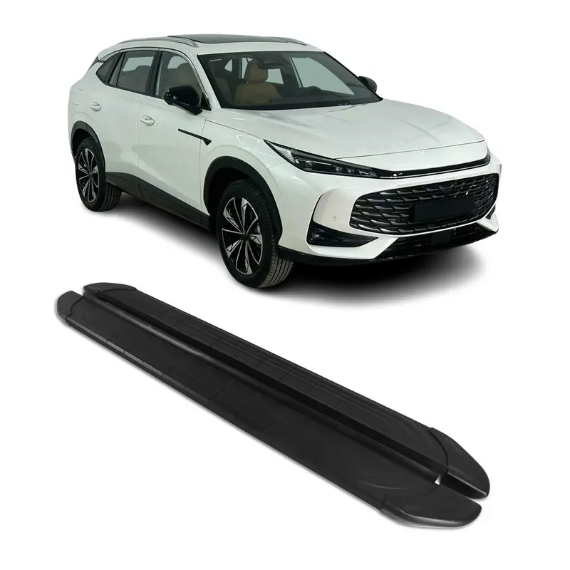 2024-2026 MG HS II Marchepieds Latéraux pédale Noir Aluminium 2Pcs