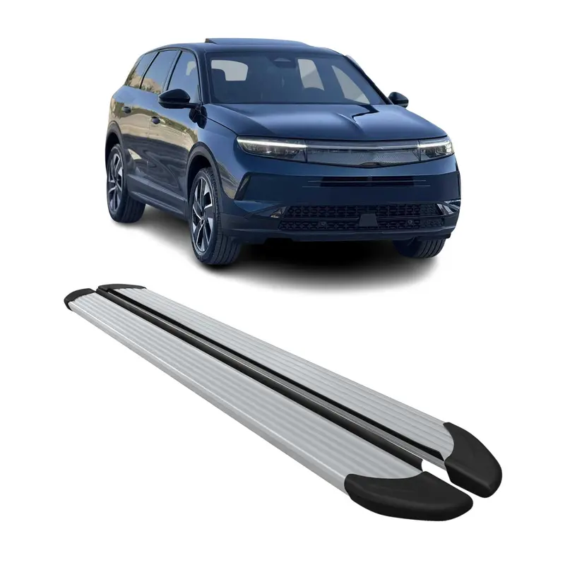 2024-2026 Opel Grandland II Marchepieds Latéraux pédale Aluminium Argent 2Pcs