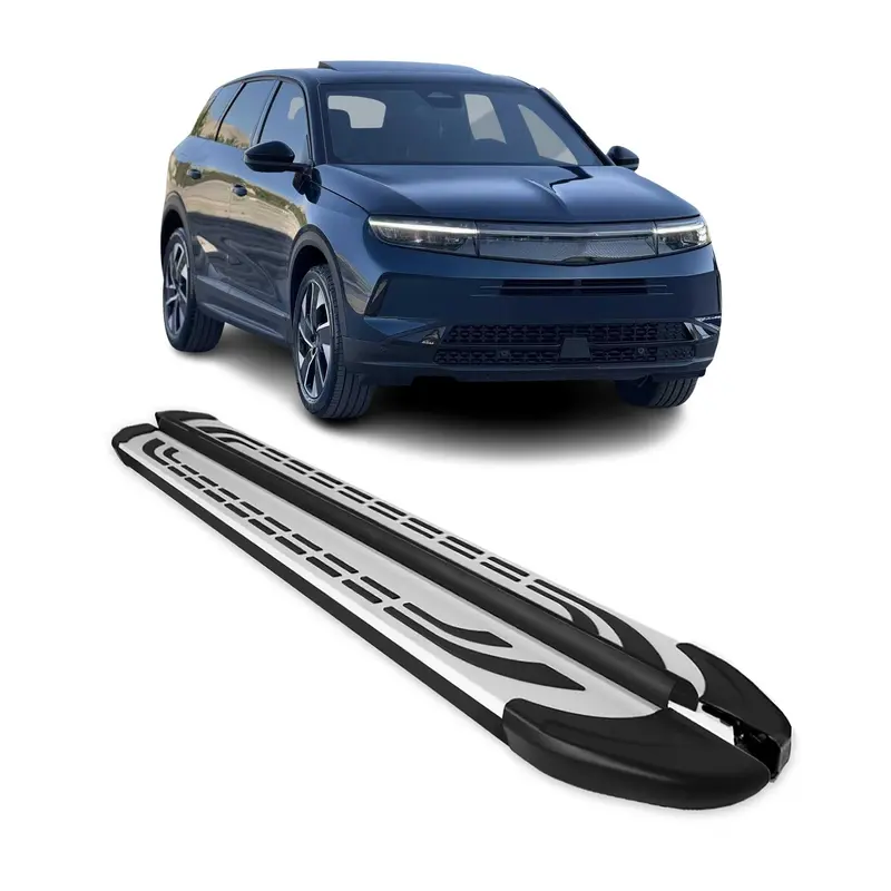 2024-2026 Opel Grandland II Marchepieds Latéraux pédale Aluminium Noir Gris 2Pcs