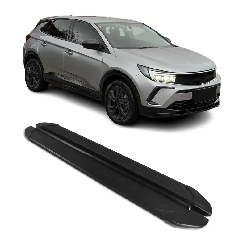 2024-2026 Opel Grandland II Marchepieds Latéraux pédale Noir Aluminium 2Pcs
