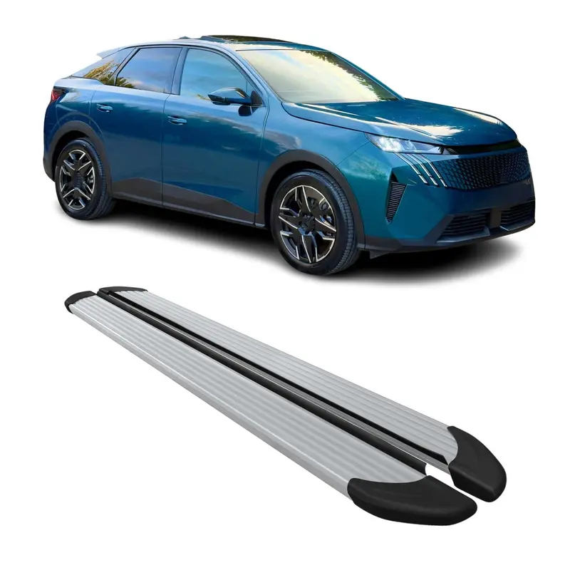 2024-2026 Peugeot 3008 III Marchepieds Latéraux pédale Aluminium Argent 2Pcs