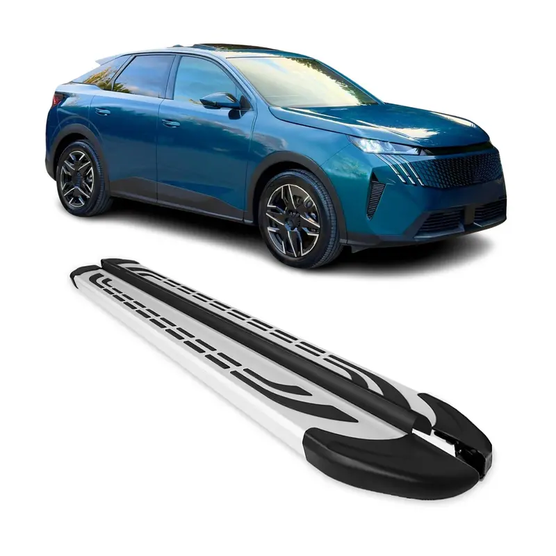 2024-2026 Peugeot 3008 III Marchepieds Latéraux pédale Aluminium Gris 2Pcs