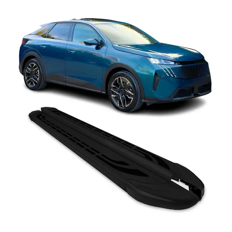 2024-2026 Peugeot 3008 III Marchepieds Latéraux pédale Noir Aluminium 2Pcs