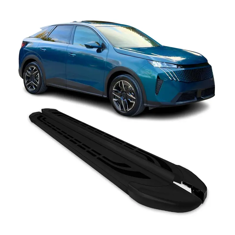 2024-2026 Peugeot e-3008 Marchepieds Latéraux pédale Alu Noir 2Pcs