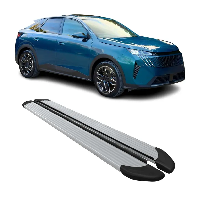 2024-2026 Peugeot e-3008 Marchepieds Latéraux pédale Aluminium Argent 2Pcs