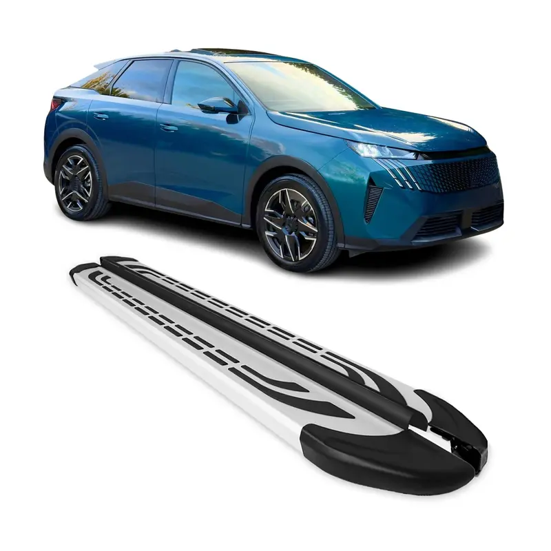 2024-2026 Peugeot e-3008 Marchepieds Latéraux pédale Aluminium Gris 2Pcs