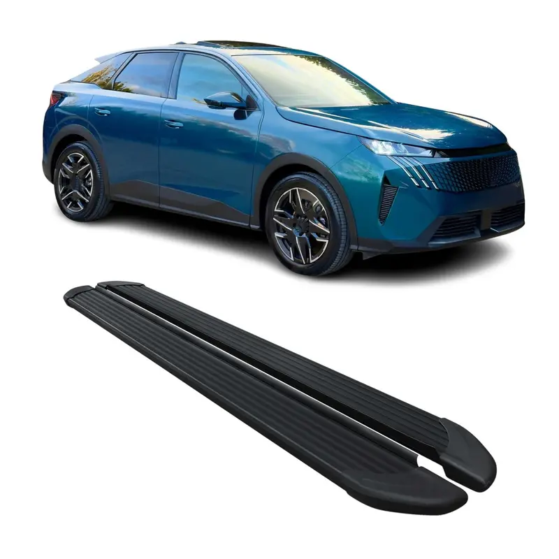 2024-2026 Peugeot e-3008 Marchepieds Latéraux pédale Aluminium Noir 2Pcs
