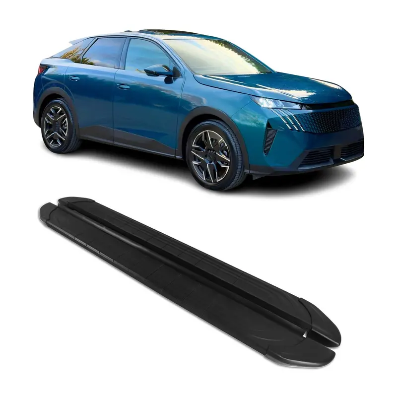 2024-2026 Peugeot e-3008 Marchepieds Latéraux pédale Noir Aluminium 2Pcs