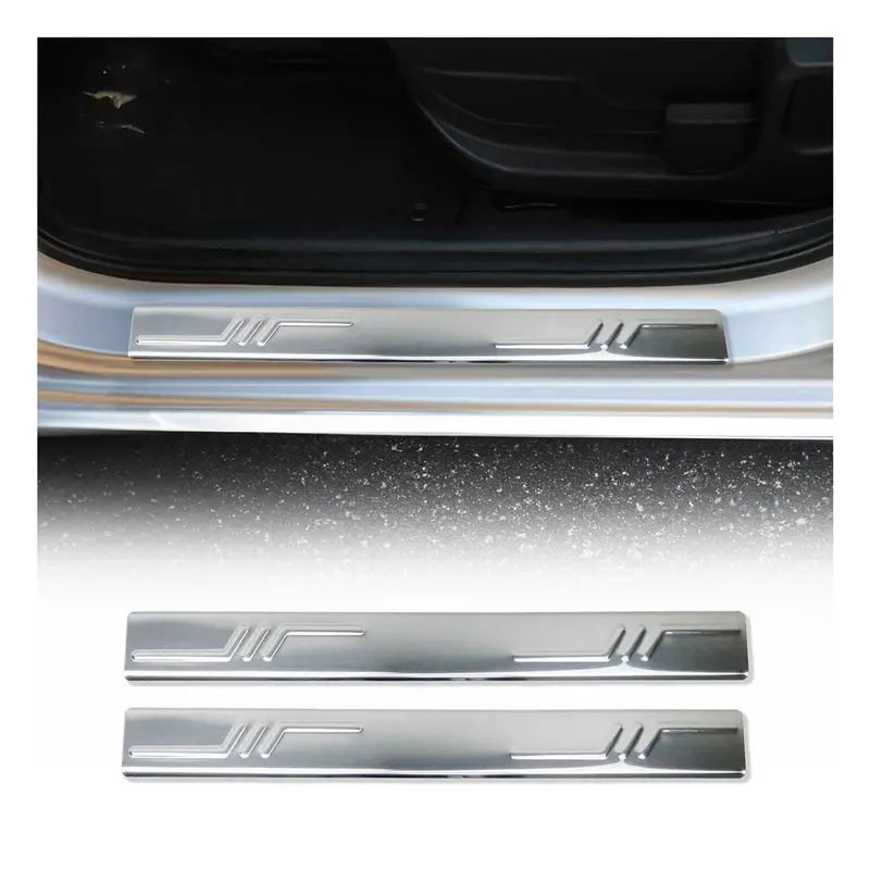 2x Protection Seuils de Portes pour Opel Astra H 2004-2010 Acier Inox Chromé