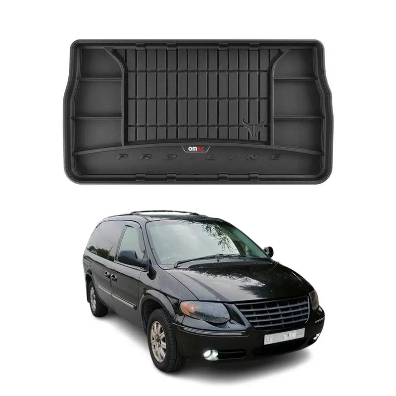 3D Tapis de Coffre pour Chrysler Town & Country 2005-2015 OMAC Premium Noir