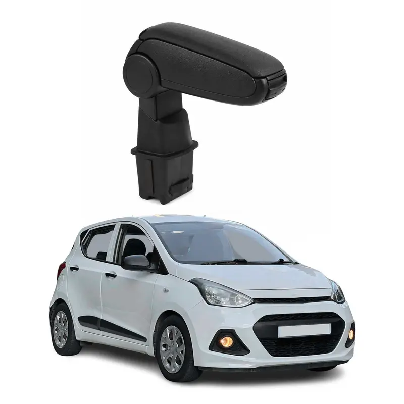 Accoudoir Central pour Hyundai i10 2020-2026 Vinyl Abs Noir