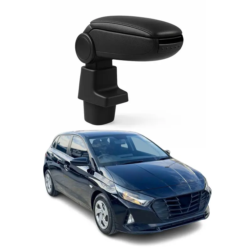 Accoudoir Central pour Hyundai i20 2020-2026 Vinyl Abs Noir