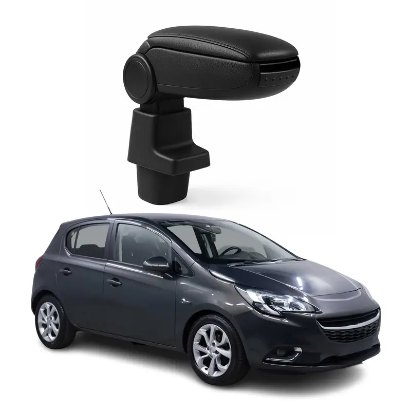 Accoudoir pour Opel Corsa E Break 2015-2019 Vinyl Abs Noir