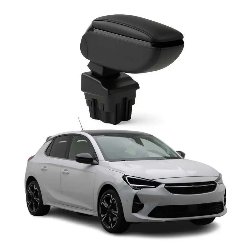 Accoudoir pour Opel Corsa F HB 2019-2026 Vinyl Abs Noir Coulissant