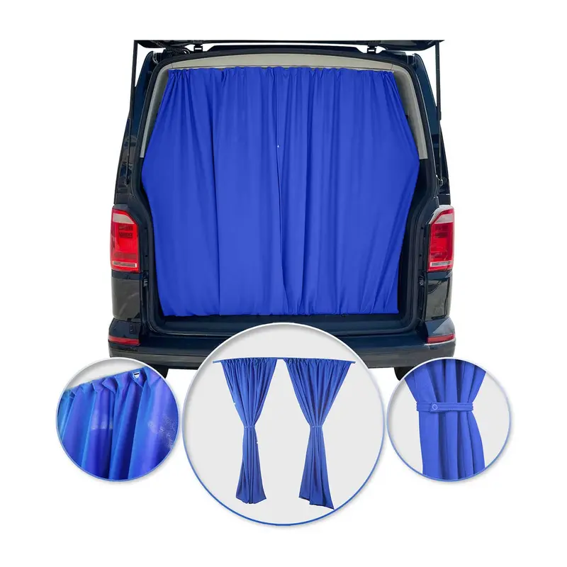 Autogardinen Heckklappe Maß für Mercedes Vito Viano W639 W447 Bleu foncé