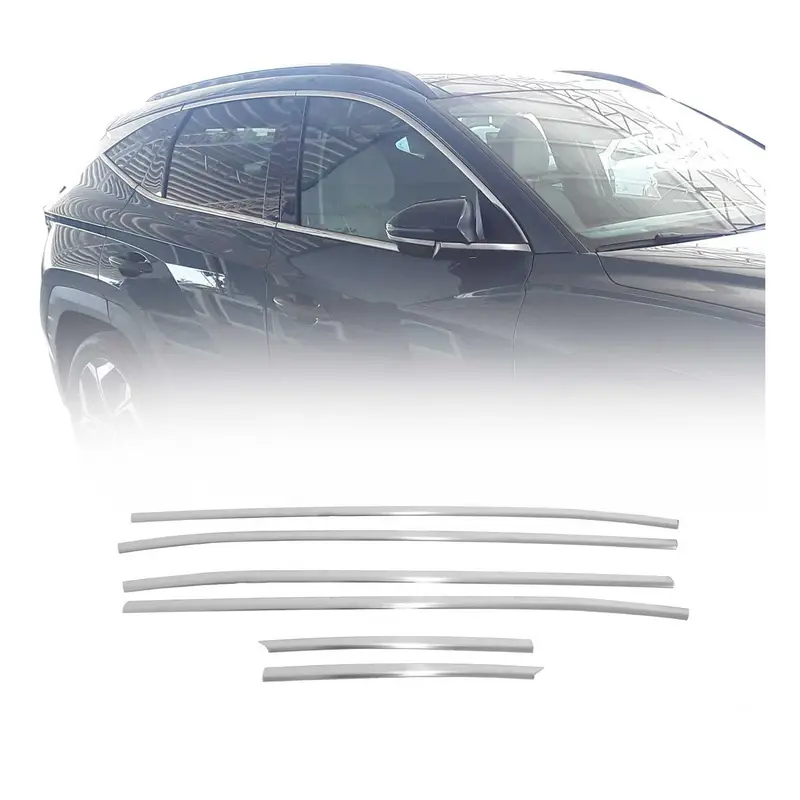Baguette de fenêtre pour Hyundai Tucson 2022-2026 6Pcs en acier argent