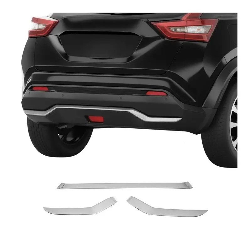 Baguettes de garniture arrière pour Honda City 2019-2026 3Pcs en Acier Silver