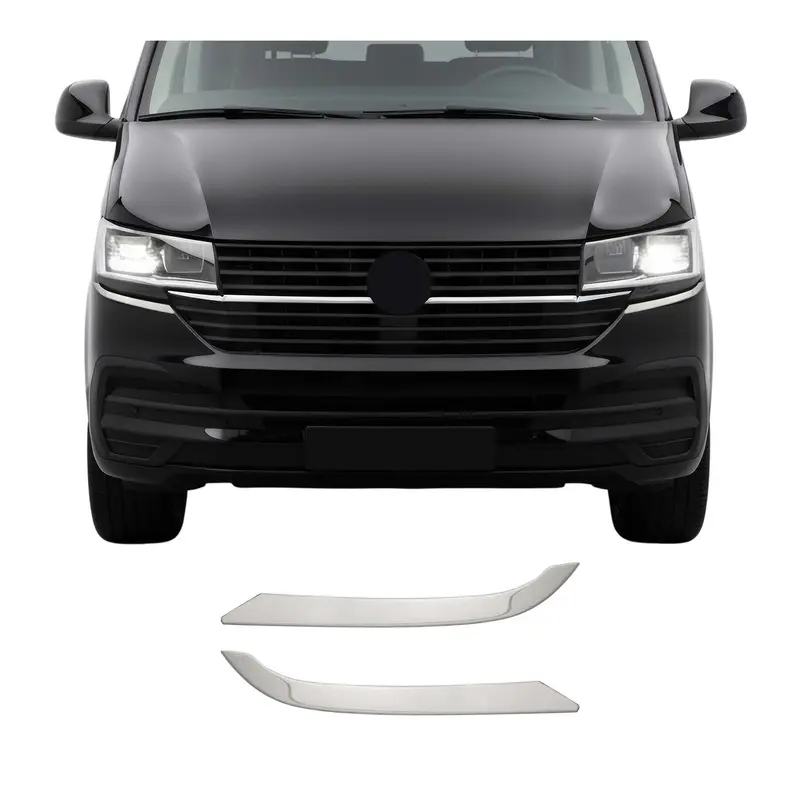 Baguettes de Phare Avant pour VW T6.1 Transporter tout 2019-2024 chromé inoxy