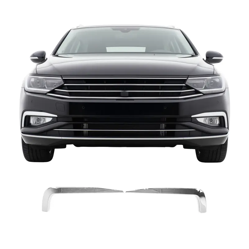 Baguettes phare antibrouillard pour VW Passat B8 2019-2021 en acier inox chrome