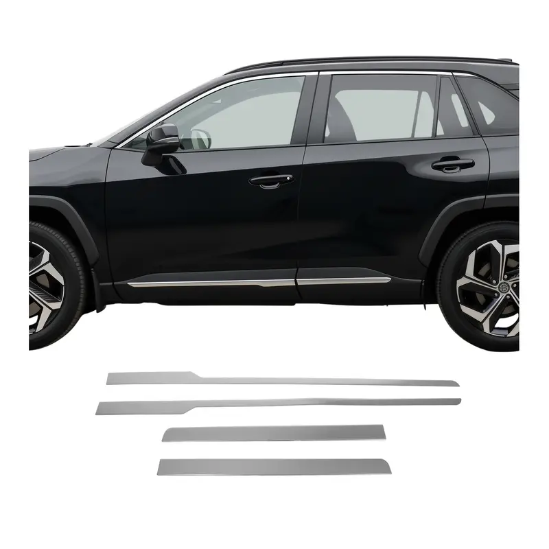 Bandes latérales de porte pour Hyundai Tucson 2022-2026 4Pcs en Acier Silver