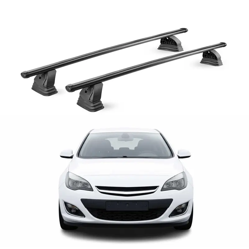 Barres de toit acier pour Opel Astra J HB Break Berline 2009-2015 Noir 2x