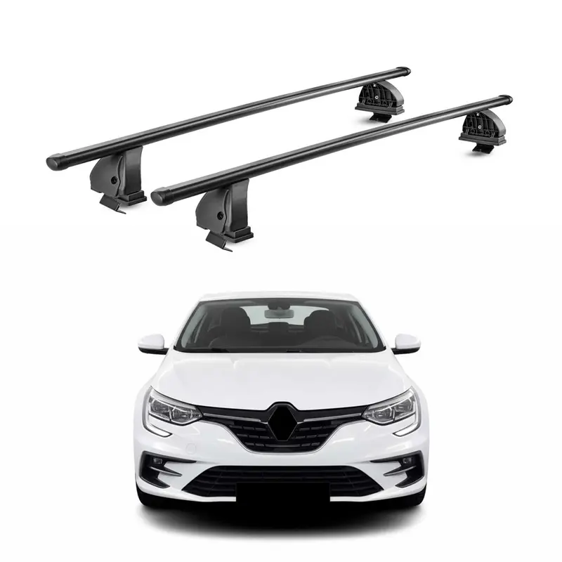 Barres de toit acier pour Renault Megane IV HB Break 2016-24 5Portes TÜV Noir 2x