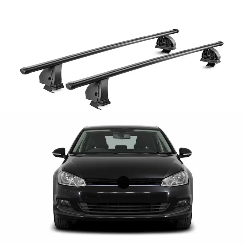 Barres de toit acier pour VW Golf mk7 HB Break 2012-2020 5Portes TÜV Noir 2Pcs