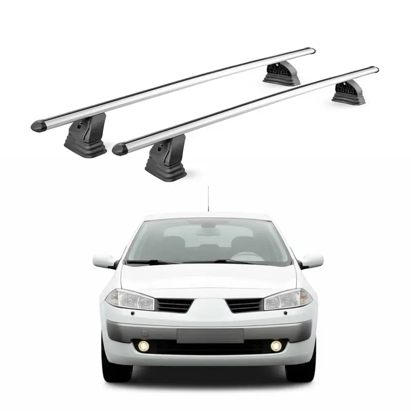 Barres de toit Alu pour Renault Megane II HB Break Berline 2003-2008 Gris 2x
