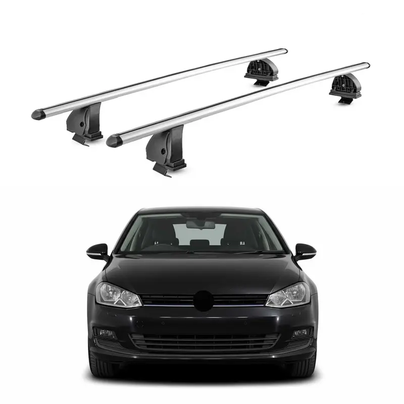 Barres de toit Alu pour VW Golf mk7 HB Break 2012-2020 5Portes TÜV Gris 2Pcs