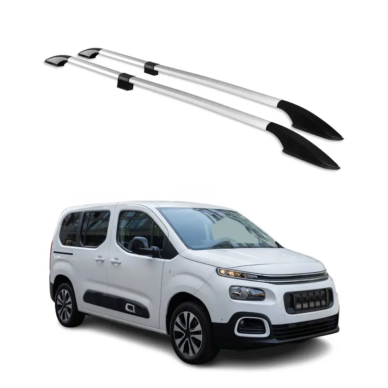Barres de toit longitudinales pour Citroen Berlingo 2018-2026 L1 Alu Gris 2x