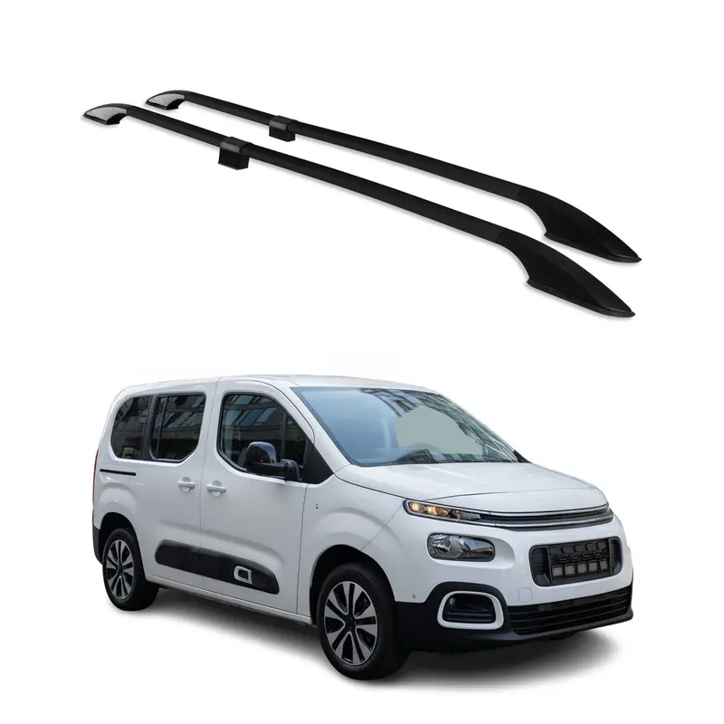 Barres de toit longitudinales pour Citroen Berlingo 2018-2026 L1 Aluminium Noir