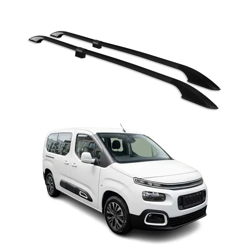 Barres de toit longitudinales pour Citroen Berlingo 2018-2026 L2 Alu Noir