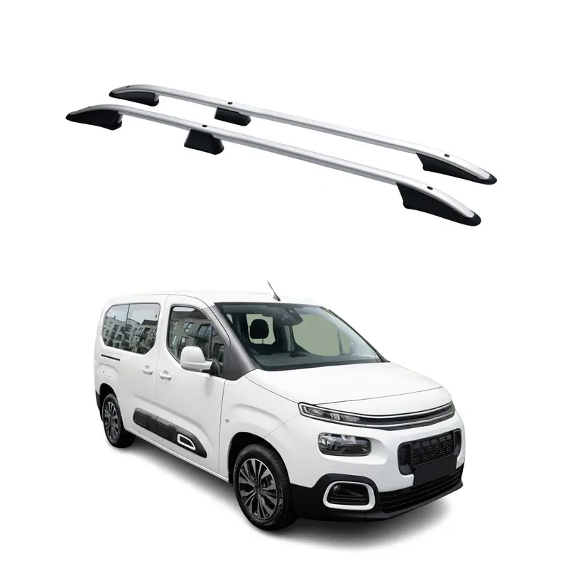 Barres de toit longitudinales pour Citroen Berlingo 2018-2026 Long Alu Gris